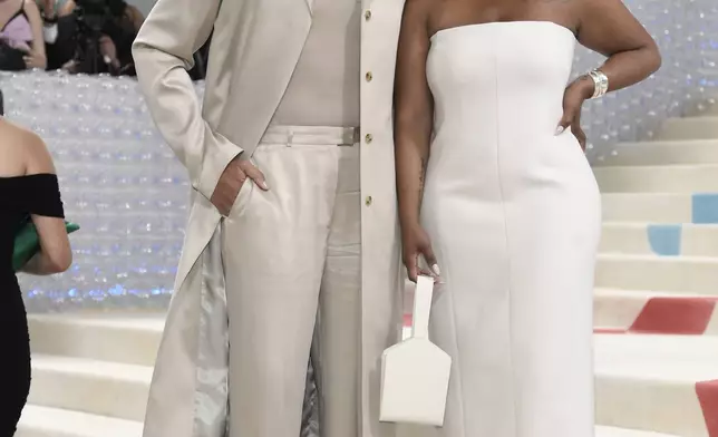 FILE - Brittney Griner, left, and Cherelle Griner attend The Metropolitan Museum of Art's Costume Institute benefit gala celebrating the opening of the "Karl Lagerfeld: A Line of Beauty" exhibition on Monday, May 1, 2023, in New York. (Photo by Evan Agostini/Invision/AP, File)