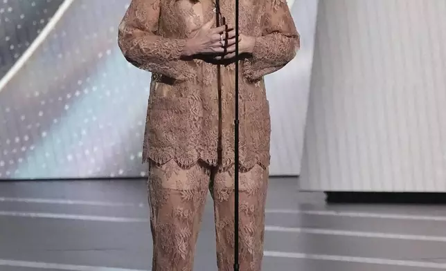 FILE - Former professional WNBA basketball player Sue Bird presents the Muhammad Ali Sports Humanitarian Award at the ESPY awards on Wednesday, July 12, 2023, at the Dolby Theatre in Los Angeles. (AP Photo/Mark J. Terrill, File)