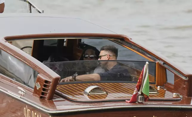 Oprah Winfrey arrives for the weekend wedding of Amazon founder Jeff Bezos and Lauren Sanchez, in Venice, Italy, Thursday, June 26, 2025. (AP Photo/Luca Bruno)
