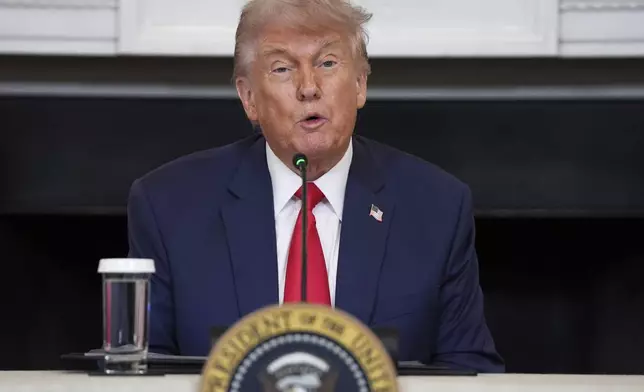 President Donald Trump speaks during an "Invest in America" roundtable with business leaders at the White House, Monday, June 9, 2025, in Washington. (AP Photo/Evan Vucci)
