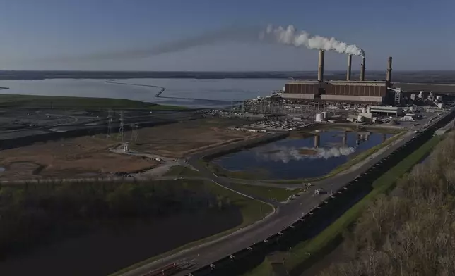 The Gibson Power Plant operates Thursday, April 10, 2025, in Princeton, Ind. (AP Photo/Joshua A. Bickel)
