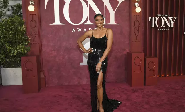 Renée Elise Goldsberry arrives at the 78th Tony Awards on Sunday, June 8, 2025, at Radio City Music Hall in New York. (Photo by Evan Agostini/Invision/AP)