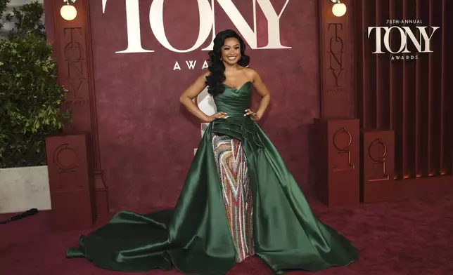 Jasmine Amy Rogers arrives at the 78th Tony Awards on Sunday, June 8, 2025, at Radio City Music Hall in New York. (Photo by Evan Agostini/Invision/AP)