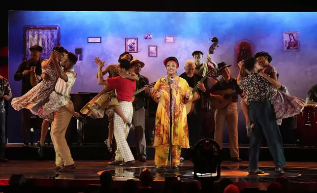 The company from 'Buena Vista Social Club" performs during the 78th Tony Awards on Sunday, June 8, 2025, at Radio City Music Hall in New York. (Photo by Charles Sykes/Invision/AP)