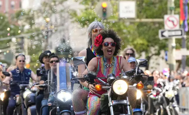 Revelers participate in the Pride Parade, Sunday, June 29, 2025, in San Francisco. (AP Photo/Godofredo A. Vásquez)