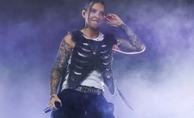 Young Miko performs during the Governors Ball Music Festival on Saturday, June 7, 2025, at Flushing Meadows Corona Park in the Queens borough of New York. (Photo by Andy Kropa/Invision/AP)