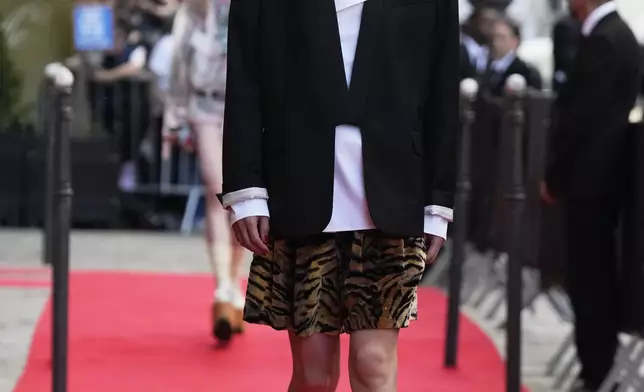 A model wears a creation as part of the men's Kenzo Spring-Summer 2026 collection, that was presented in Paris, Friday, June 27, 2025. (AP Photo/Michel Euler)