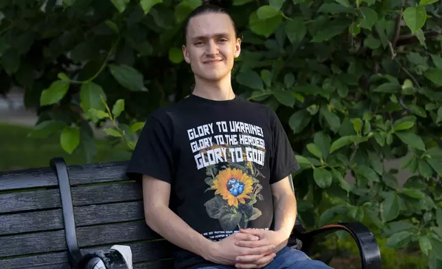 Vladyslav Plyaka poses for a photo at Capitol Hill neighborhood in Washington, Monday, June 2, 2025. (AP Photo/Jose Luis Magana)