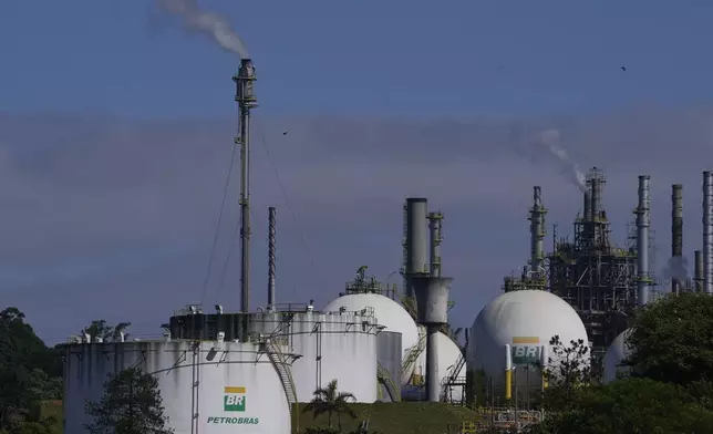 FILE - Capuava oil refinery owned by Petrobras sits in Maui, on the outskirts of Sao Paulo, Brazil, Nov. 6, 2023. (AP Photo/Andre Penner, File)