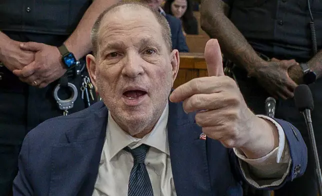 Harvey Weinstein appears in state court in Manhattan for his retrial, Wednesday, June 11, 2025, in New York. (Steven Hirsch /New York Post via AP, Pool)