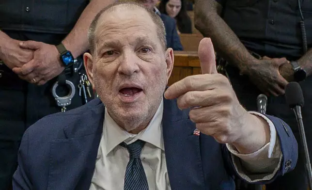 Harvey Weinstein appears in state court in Manhattan for his retrial, Wednesday, June 11, 2025, in New York. (Steven Hirsch /New York Post via AP, Pool)