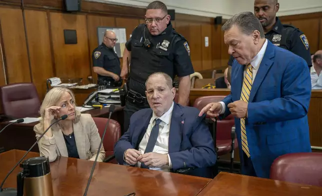 Harvey Weinstein appears in state court in Manhattan for his retrial, Wednesday, June 11, 2025, in New York. (Steven Hirsch /New York Post via AP, Pool)