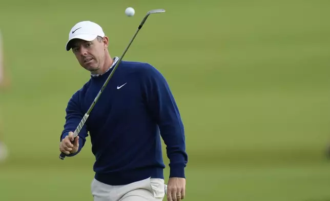 Rory McIlroy, of Northern Ireland, is seen during a practice round ahead of the U.S. Open golf tournament at Oakmont Country Club Tuesday, June 10, 2025, in Oakmont, Pa. (AP Photo/Seth Wenig)