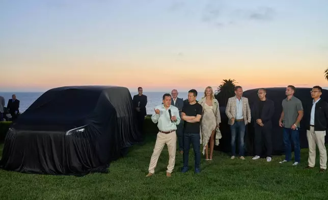 Anthony Rendon, Speaker Emeritus of the California State Assembly and strategic advisor for Faraday Future, speaks to guests at the private unveiling of the FX Super One MPV at the Company's preview event in Los Angeles on Sunday, June 29.