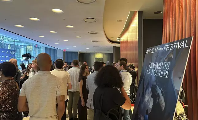 Runway's third-annual AI Film Festival kicks off with a screening at Lincoln Center's Alice Tully Hall in New York on Thursday, June 5, 2025. (AP Photo/Wyatte Grantham-Philips)