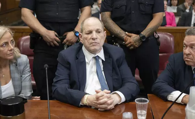 Harvey Weinstein appears in state court in Manhattan for his retrial, Monday, June 9, 2025, in New York. (Steven Hirsch /New York Post via AP, Pool)