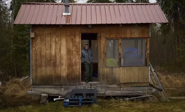 Brad Scotton, Galena City Council member, poses for a portrait at a building near his home Sunday, May 18, 2025, in Galena, Alaska. (AP Photo/John Locher)