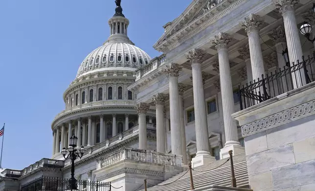 The Capitol is seen is seen as Senate Republicans work to pass President Donald Trump's bill of tax breaks and spending cuts by his July Fourth deadline, in Washington, Sunday, June 29, 2025. (AP Photo/J. Scott Applewhite)