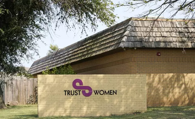 FILE - The Trust Women clinic is pictured Wednesday, Sept. 1, 2021, in Oklahoma City. (AP Photo/Sue Ogrocki, File)