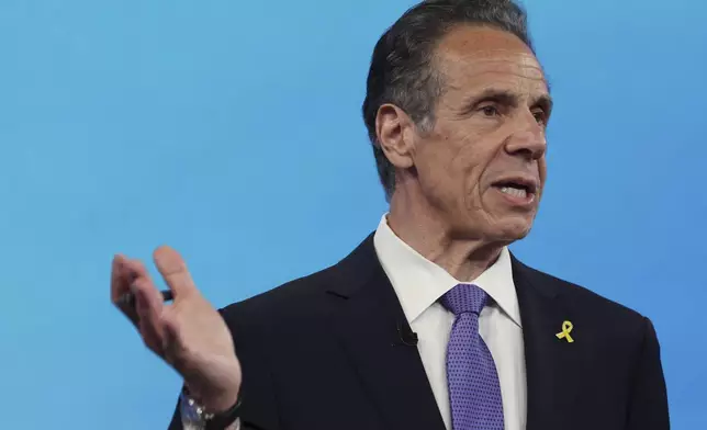 Democratic mayoral candidate Andrew Cuomo speaks during a Democratic mayoral primary debate, Wednesday, June 4, 2025, in New York. (AP Photo/Yuki Iwamura, Pool)