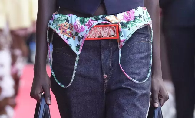 A model wears a creation as part of the men's Kenzo Spring-Summer 2026 collection, that was presented in Paris Friday, June 27, 2025. (AP Photo/Michel Euler)