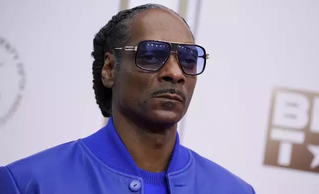 Snoop Dogg arrives at the BET Awards on Monday, June 9, 2025, at the Peacock Theater in Los Angeles. (Photo by Jordan Strauss/Invision/AP)