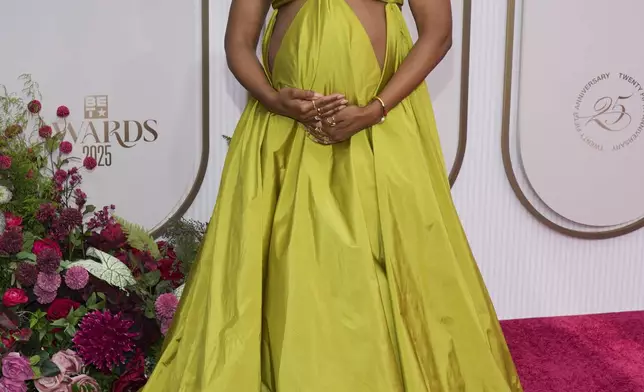 KJ Smith arrives at the BET Awards on Monday, June 9, 2025, at the Peacock Theater in Los Angeles. (Photo by Jordan Strauss/Invision/AP)
