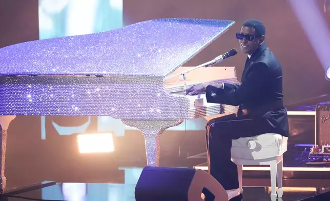 Babyface performs "Unpredicatable" during the BET Awards on Monday, June 9, 2025, at the Peacock Theater in Los Angeles. (AP Photo/Chris Pizzello)