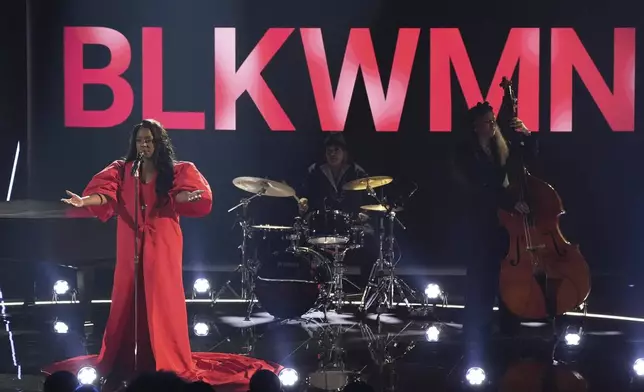 Ledisi performs "BLKWMN" during the BET Awards on Monday, June 9, 2025, at the Peacock Theater in Los Angeles. (AP Photo/Chris Pizzello)