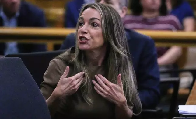 Karen Read attends her trial at Norfolk Superior Court, Thursday, June 12, 2025, in Dedham, Mass. (AP Photo/Charles Krupa, Pool)