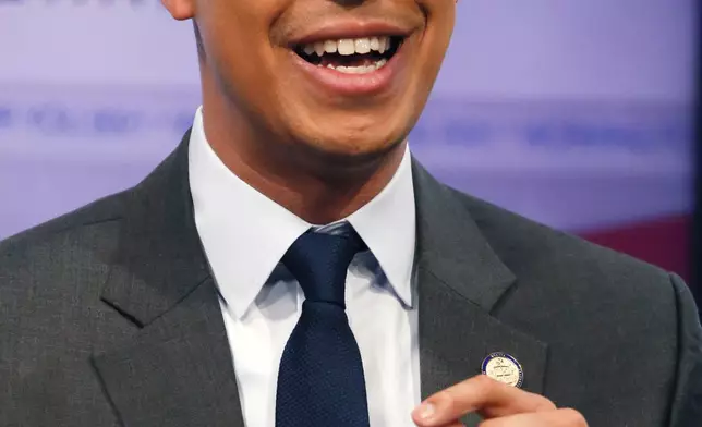 FILE - Del. Jay Jones, D-Norfolk, gives remarks during the Virginia Democratic Attorney General debate, Saturday, May 15, 2021 in Richmond, Va. (Shaban Athuman/Richmond Times-Dispatch via AP, File)