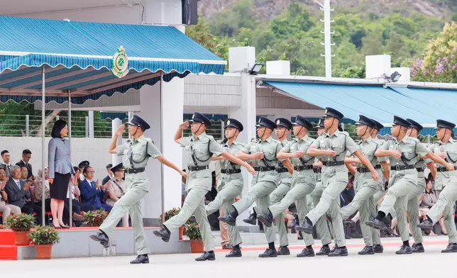 Convenor of ExCo Non-official Members reviews Hong Kong Customs passing-out parade  Source: HKSAR Government Press Releases