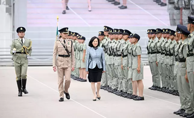 Convenor of ExCo Non-official Members reviews Hong Kong Customs passing-out parade  Source: HKSAR Government Press Releases