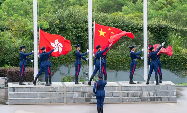 Security Bureau holds Flag Raising Ceremony by Disciplined Services and Youth Groups for Commemorating 5th Anniversary of Promulgation and Implementation of Hong Kong National Security Law (with photos/video) Source: HKSAR Government Press Releases
