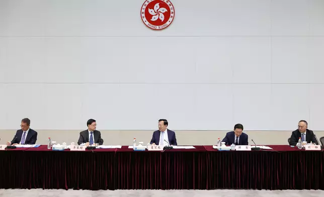 Director of Hong Kong and Macao Work Office of CPC Central Committee and Hong Kong and Macao Affairs Office of State Council Mr Xia Baolong meets representatives of commercial and financial sectors in Hong Kong  Source: HKSAR Government Press Releases