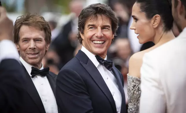 FILE - Tom Cruise pappears at the premiere of "Top Gun: Maverick" at the 75th international film festival, Cannes, southern France on May 18, 2022. (Photo by Vianney Le Caer/Invision/AP, File)