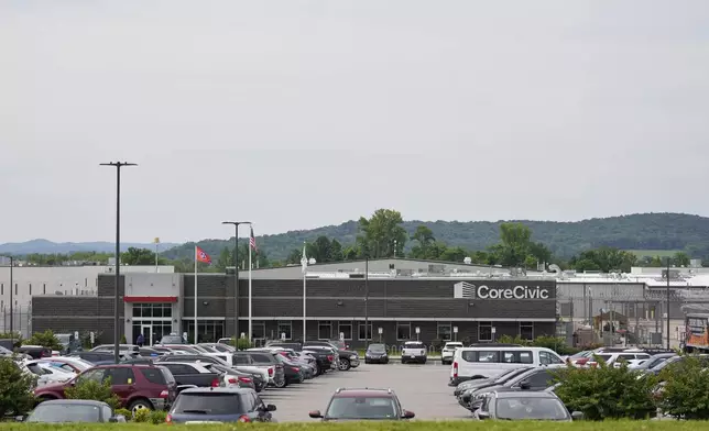 The Trousdale Turner Correctional Center is seen Monday, June 9, 2025, in Hartsville, Tenn. (AP Photo/George Walker IV)