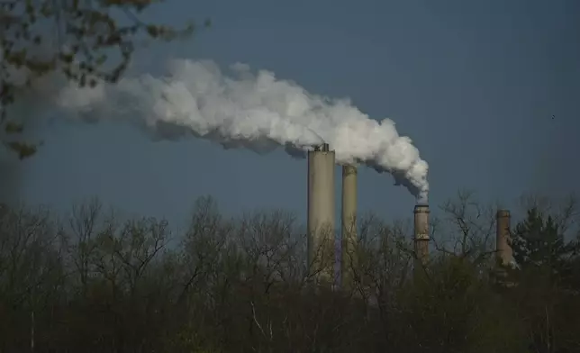 The Gibson Power Plant operates Thursday, April 10, 2025, in Princeton, Ind. (AP Photo/Joshua A. Bickel)
