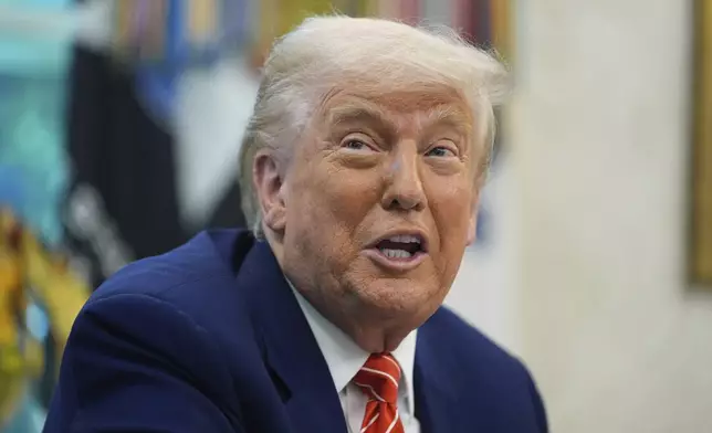 President Donald Trump speaks during a news conference with Elon Musk in the Oval Office of the White House, Friday, May 30, 2025, in Washington. (AP Photo/Evan Vucci)