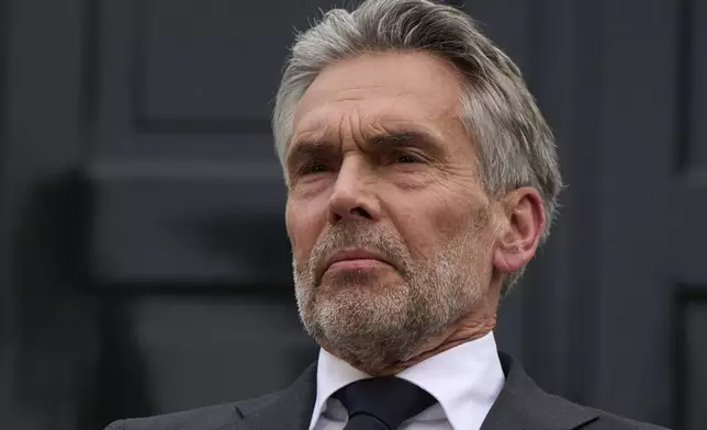 Dutch Prime Minister Dick Schoof announced handing the resignation of the PVV party ministers in The Hague, Netherlands, Tuesday, June 3, 2025, after far-right leader Geert Wilders pulled his party out of the ruling four-party coalition in dispute over a crackdown on migration. (AP Photo/Peter Dejong)