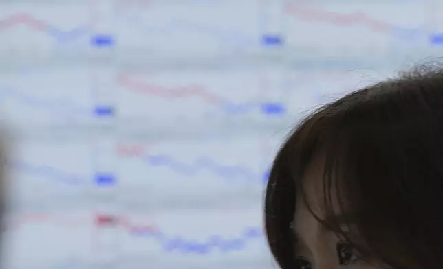 A dealer watches computer monitors at a dealing room of Hana Bank in Seoul, South Korea, Thursday, June 26, 2025. (AP Photo/Lee Jin-man)