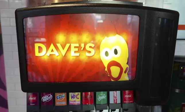 The Dave's Hot Chicken restaurant is seen in the Little Tokyo district of Los Angeles Monday, June 2, 2025. (AP Photo/Damian Dovarganes)