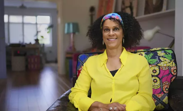 British author and academic Bernardine Evaristo at her home in London, Monday, June 2, 2025. (AP Photo/Kirsty Wigglesworth)