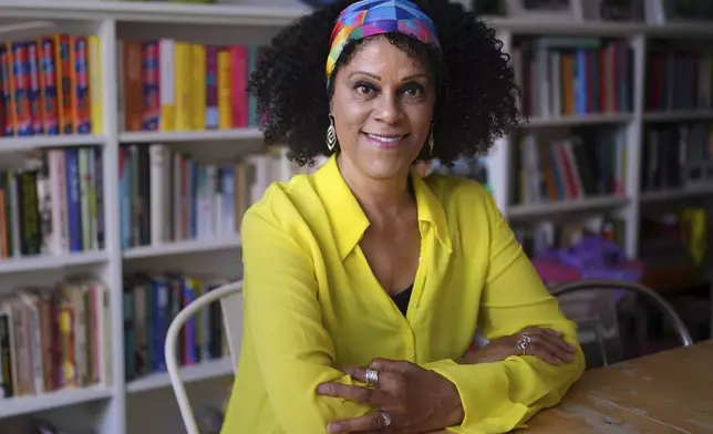British author and academic Bernardine Evaristo at her home in London, Monday, June 2, 2025. (AP Photo/Kirsty Wigglesworth)