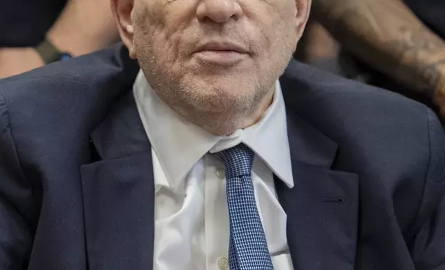 Harvey Weinstein appears in state court in Manhattan for his retrial, Monday, June 9, 2025, in New York. (David Dee Delgado/Pool Photo via AP)