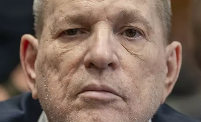 Harvey Weinstein appears in state court in Manhattan for his retrial, Monday, June 9, 2025, in New York. (David Dee Delgado/Pool Photo via AP)