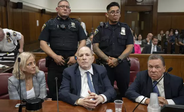 Harvey Weinstein appears in state court in Manhattan for his retrial, Monday, June 9, 2025, in New York. (Steven Hirsch /New York Post via AP, Pool)