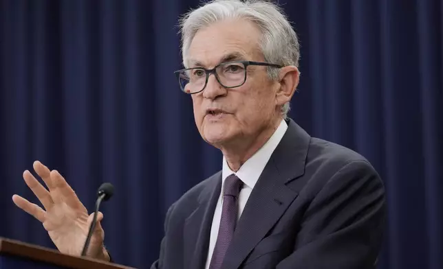 Federal Reserve Board Chairman Jerome Powell speaks during a news conference at the Federal Reserve in Washington, Wednesday, June 18, 2025. (AP Photo/Mark Schiefelbein)