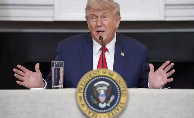 President Donald Trump speaks during an "Invest in America" roundtable with business leaders at the White House, Monday, June 9, 2025, in Washington. (AP Photo/Evan Vucci)