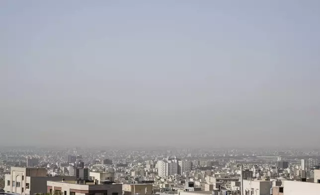A general view shows Tehran skyline, Iran Tuesday, June 24, 2025. (AP Photo/Vahid Salemi)